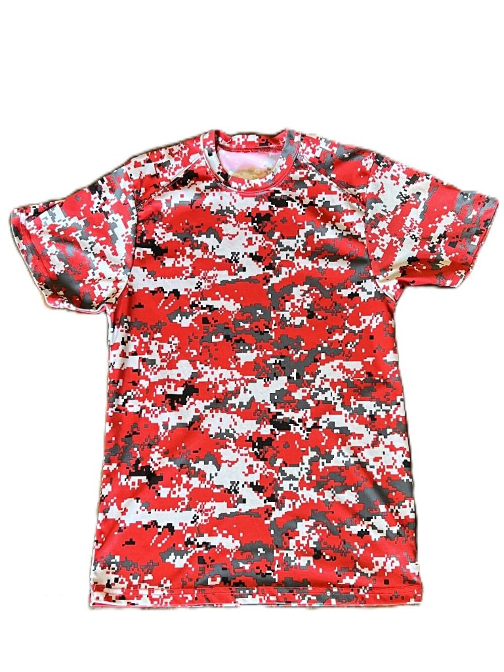 Kids Badger Sport Black/Gray/Red Short Sleeve Jersey/Tee, Size Youth Medium